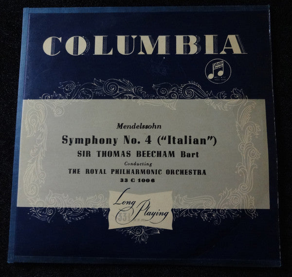 Felix Mendelssohn-Ba - Symphony No. 4 ("Italian") - Used Vinyl Recor