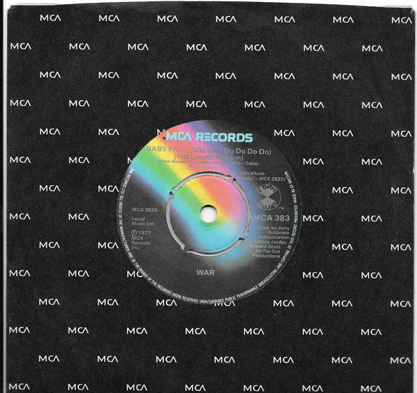 War - Baby Face (She Said Do Do Do Do) - Used Vinyl Record 7"
