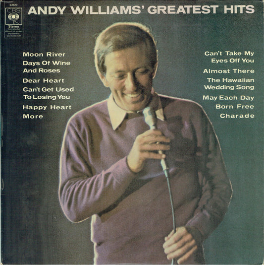 Andy Williams - ' Greatest Hits - Used Vinyl Record