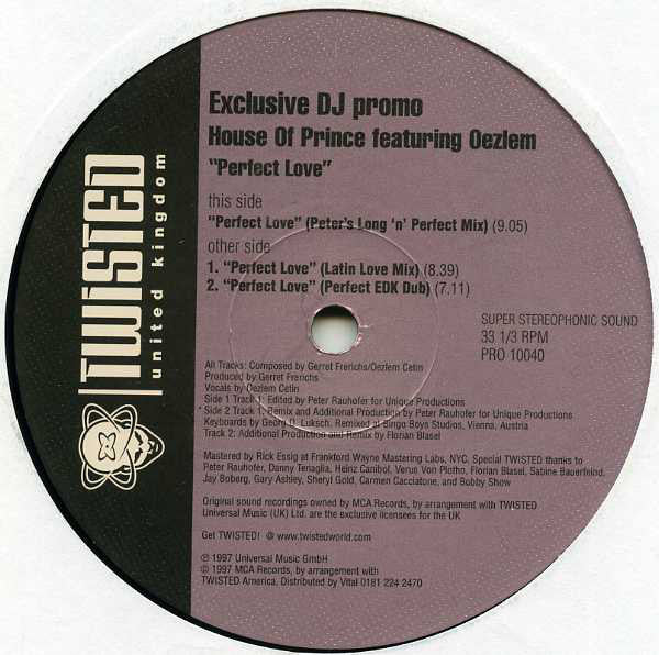 House Of Prince - Perfect Love - Used Vinyl Record 12"
