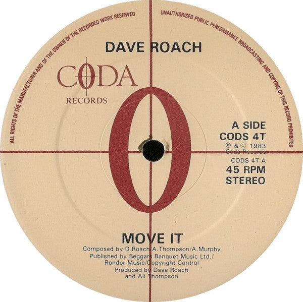 David Roach - Move It / Running With The River - Used Vinyl Record 12