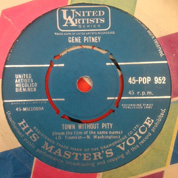 Gene Pitney - Town Without Pity - Used Vinyl Record 7"