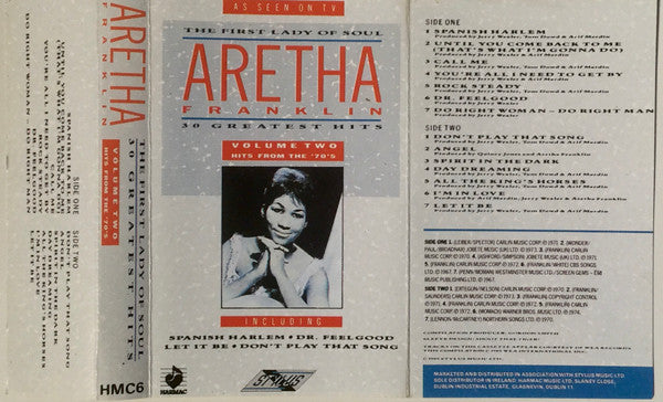 Aretha Franklin - First Lady Of Soul - Used Cassette
