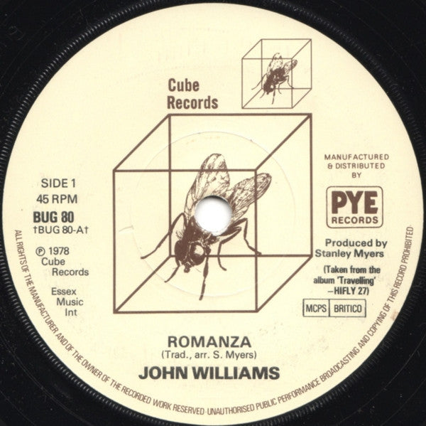 John Williams - Romanza - Used Vinyl Record 7"