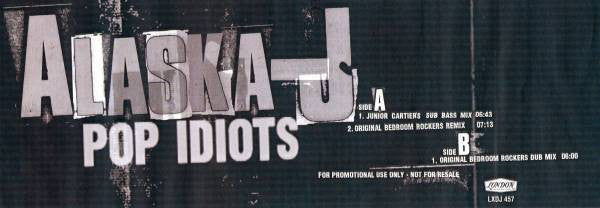 Alaska-J - Pop Idiots - Used Vinyl Record 12"