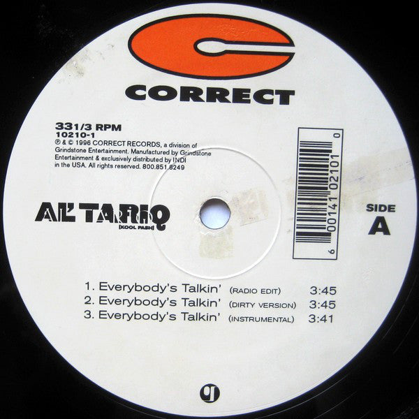 Al' Tariq - Everybody's Talkin' / Crime Pays - Used Vinyl Record 12"
