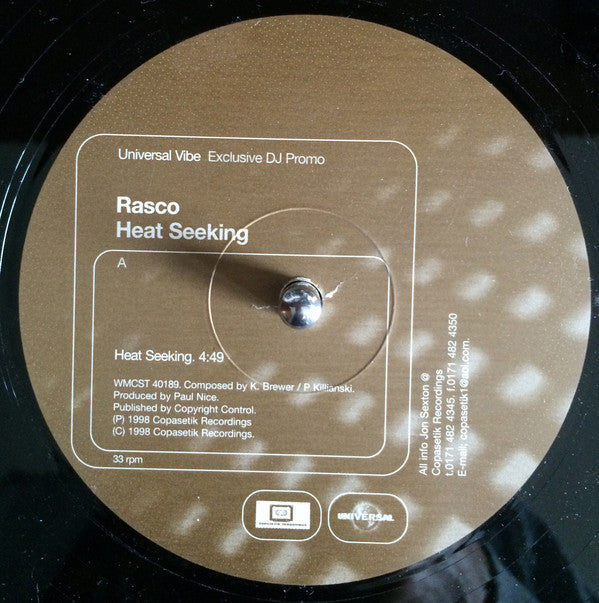 Rasco - Heat Seeking - Used Vinyl Record 12"