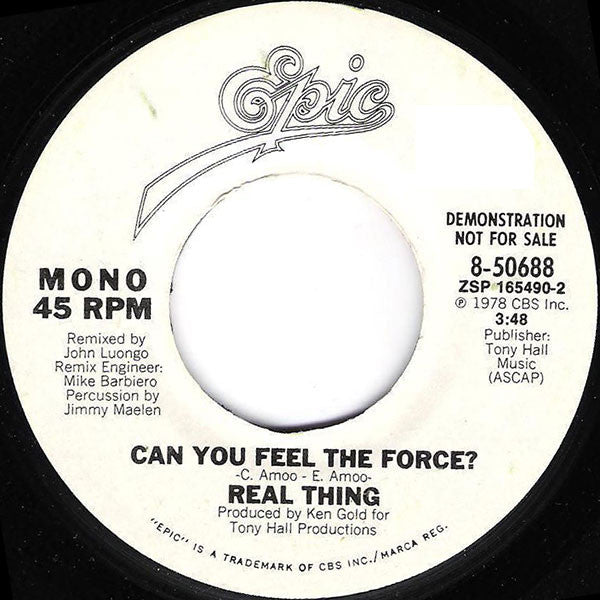 Real Thing - Can You Feel The Force? - Used Vinyl Record 7"