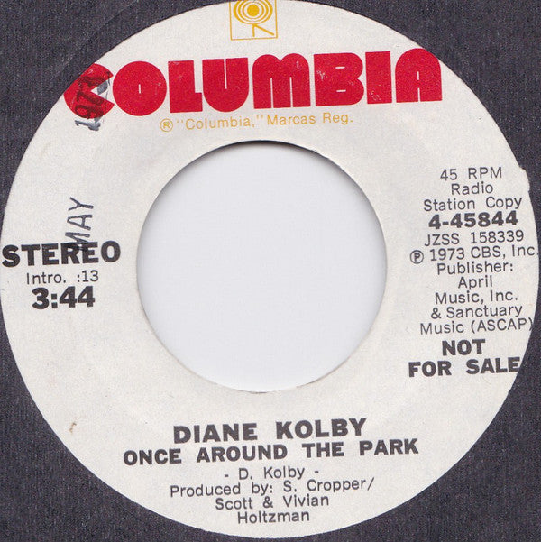 Diane Kolby - Once Around The Park - Used Vinyl Record 7"