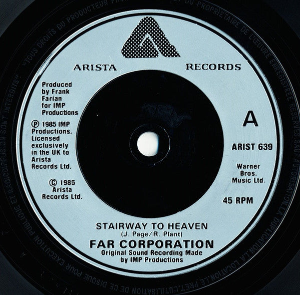 Far Corporation - Stairway To Heaven - Used Vinyl Record 7"