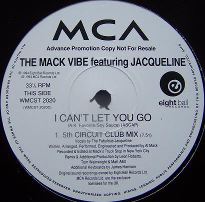 Mack Vibe - I Can't Let You Go - Used Vinyl Record 12"