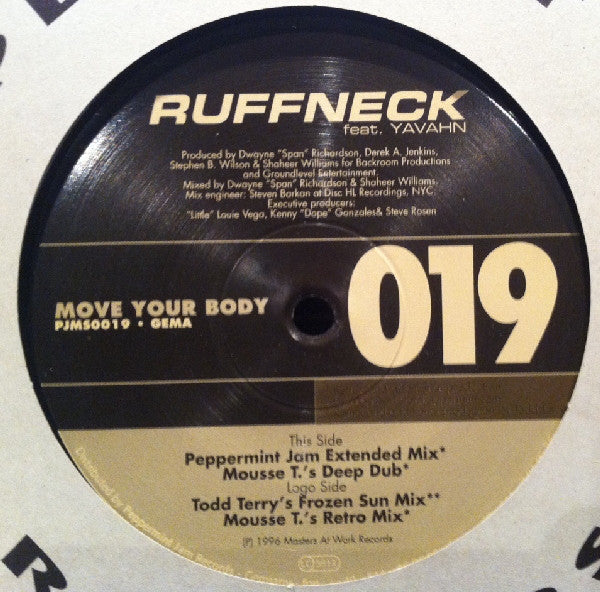 Ruffneck - Move Your Body - Used Vinyl Record 12"