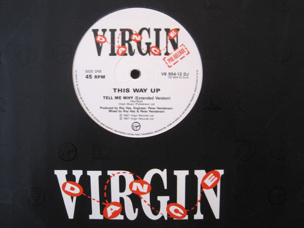This Way Up - Tell Me Why - Used Vinyl Record 12"