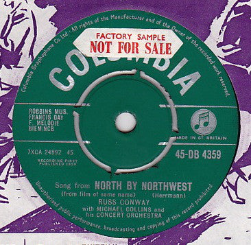 Russ Conway - Song From North By Northwest - Used Vinyl Record 7"
