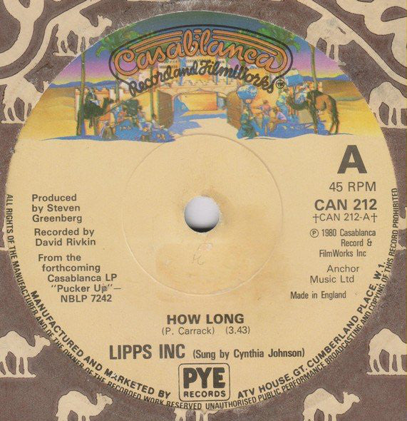 Lipps - How Long - Used Vinyl Record 7"