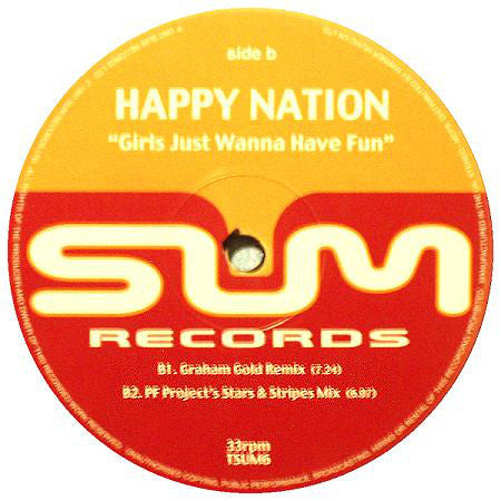 Happy Nation - Girls Just Wanna Have Fun - Used Vinyl Record 12"