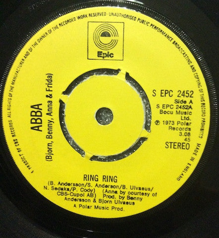 ABBA - Ring Ring - Used Vinyl Record 7"