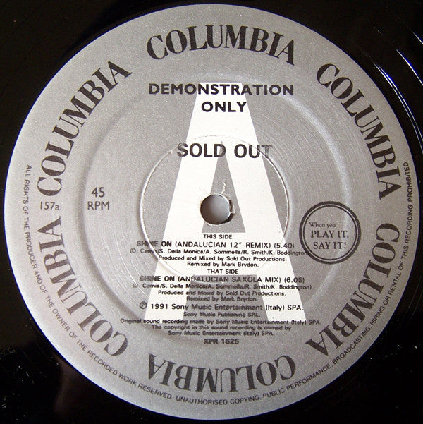 Souled Out - Shine On - Used Vinyl Record 12"
