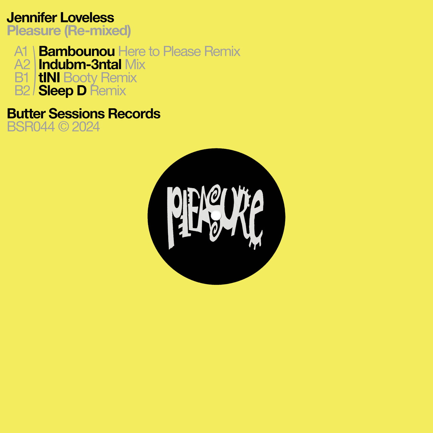 Jennifer Loveless - Pleasure (Re-mixed) - Vinyl Record 12