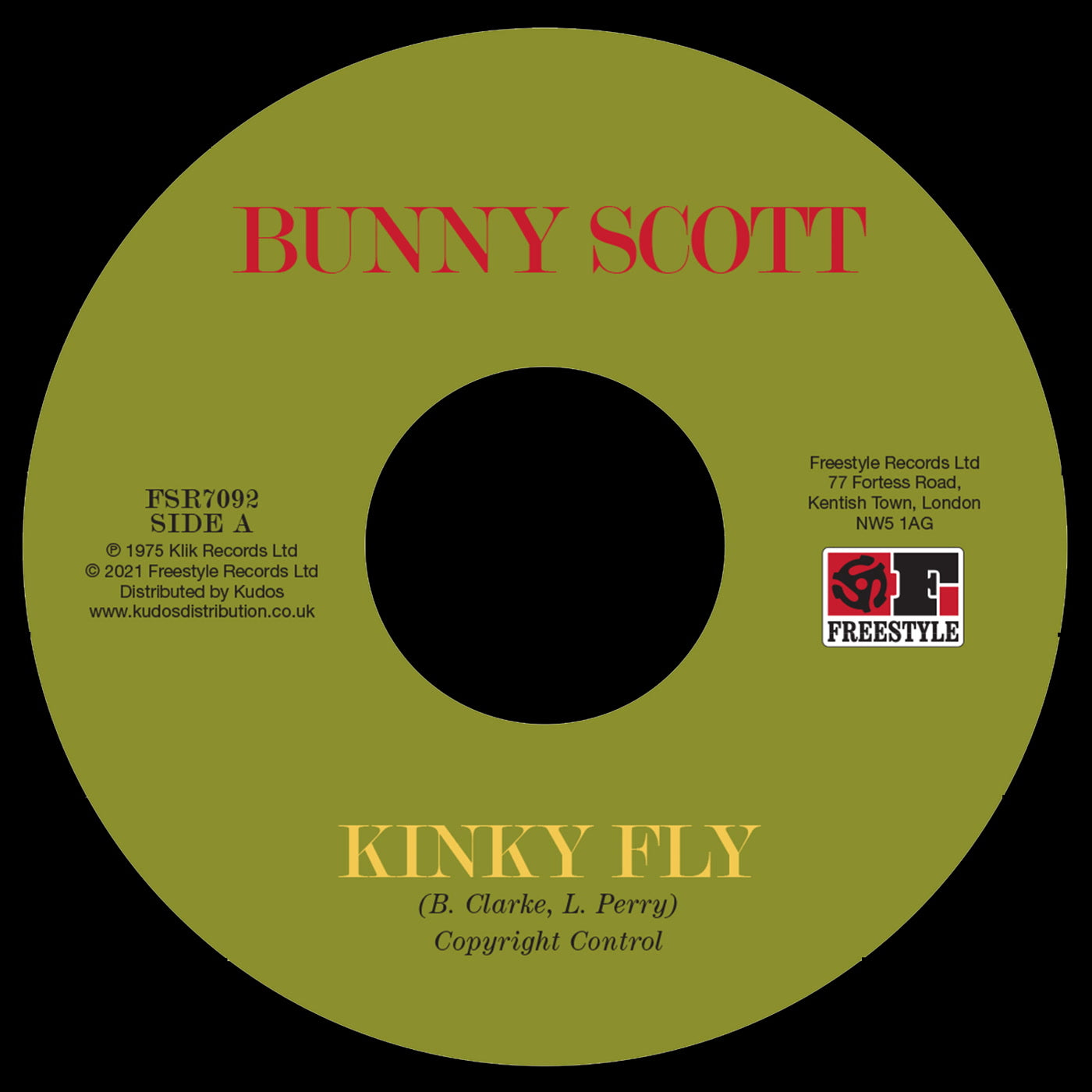 BUNNY SCOTT - Kinky Fly / Sweet Loving Love - Vinyl Record 7