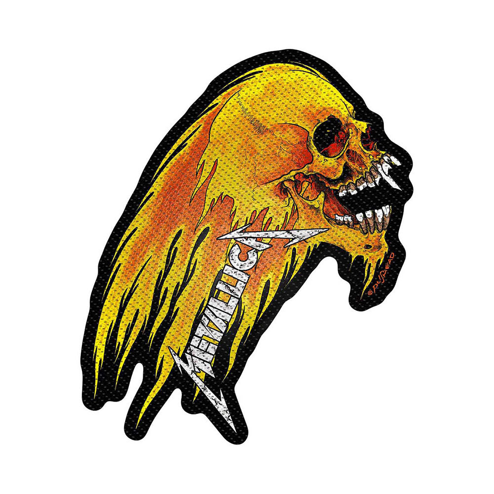 METALLICA - FLAMING SKULL CUT OUT - Patch - PHM - Standard