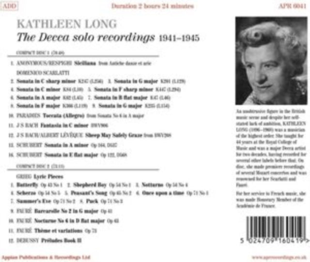 KATHLEEN LONG - - THE COMPLETE D - CD