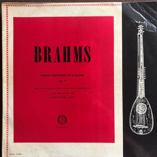 Johannes Brahms - Violin Concert In D Major, Op. 77 - Used Vinyl Rec