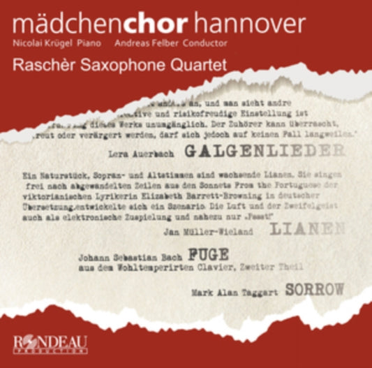 MADCHENCHOR HANNOVER - AUERBACH - GALGENLIEDER - CD