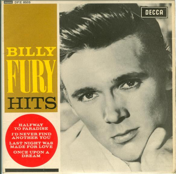Billy Fury - Hits - Used Vinyl Record 7"