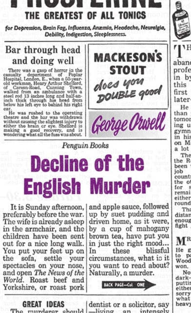 George Orwell - Decline of the English Murder - Paperback