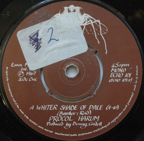 Procol Harum - A Whiter Shade Of Pale - Used Vinyl Record 7"