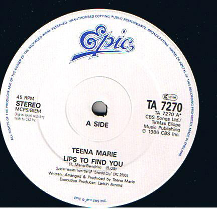 Teena Marie - Lips To Find You - Used Vinyl Record 12"