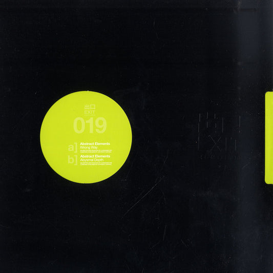 Abstract Elements - Wrong Way / Abysmal Depth - New Vinyl Record 12"