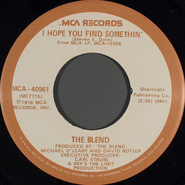 Blend - I Hope You Find Somethin' / I'm Gonna Make You Love Me - Used