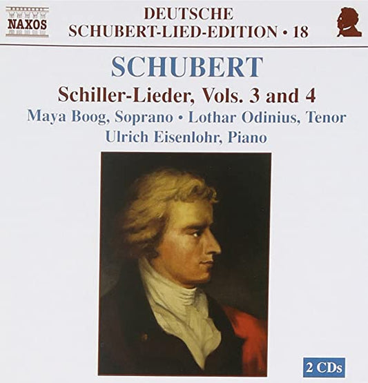 BOOG:ODINIUS:EISENLO - SCHUBERT: SCHILLER LIEDER 3-4 - CD