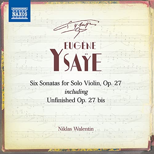 NIKLAS WALENTIN - YSAYE:6 SONATAS FOR VIOLIN - CD