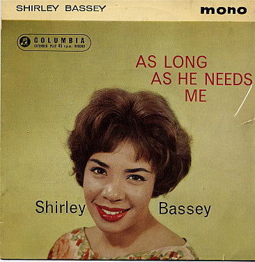 Shirley Bassey - As Long As He Needs Me - Used Vinyl Record 7"