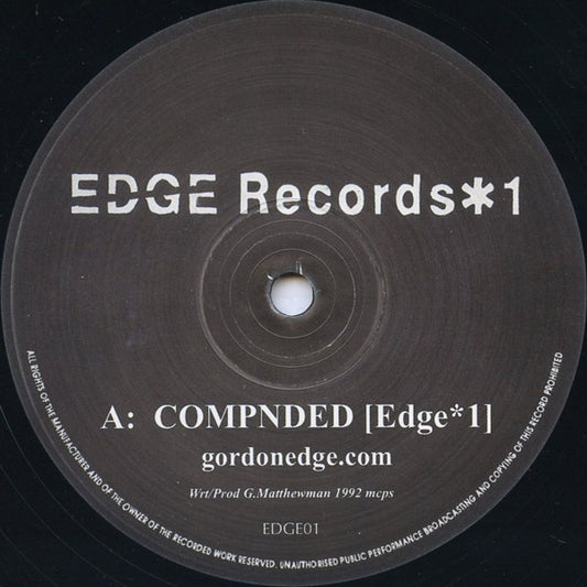 DJ Edge - *1 - New Vinyl Record 12"