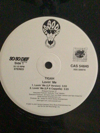 Tigah - Loving Me - Used Vinyl Record 12"