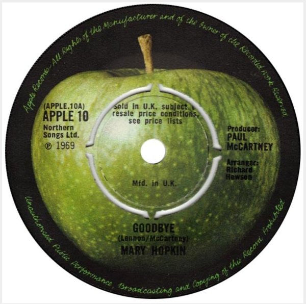 Mary Hopkin - Goodbye - Used Vinyl Record 7"
