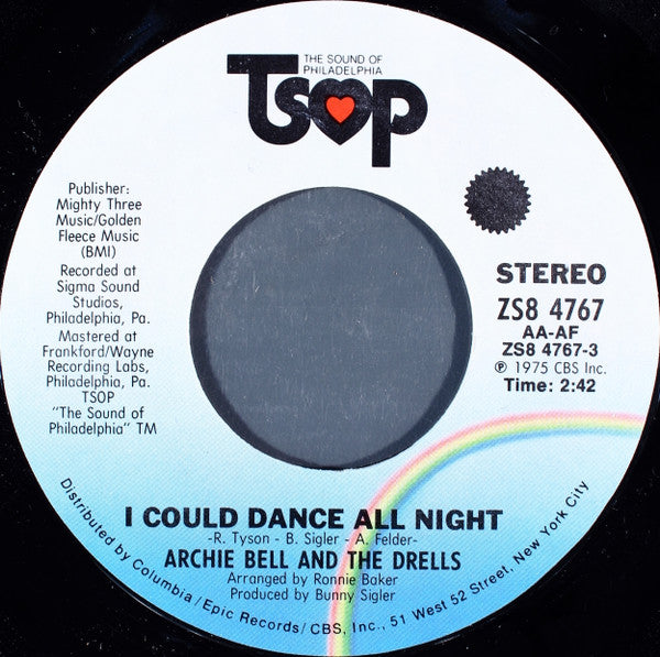 Archie Bell & The Dr - I Could Dance All Night - Used Vinyl Record 7"