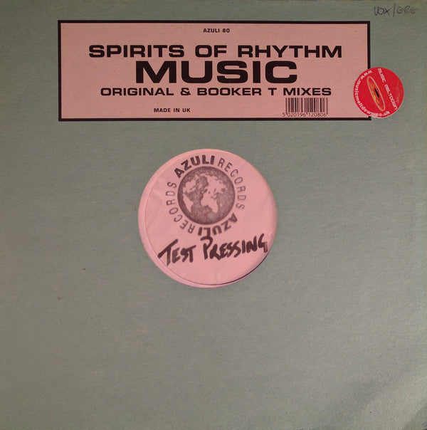 Spirits Of Rhythm - Music (Original & Booker T Mixes) - Used Vinyl Re