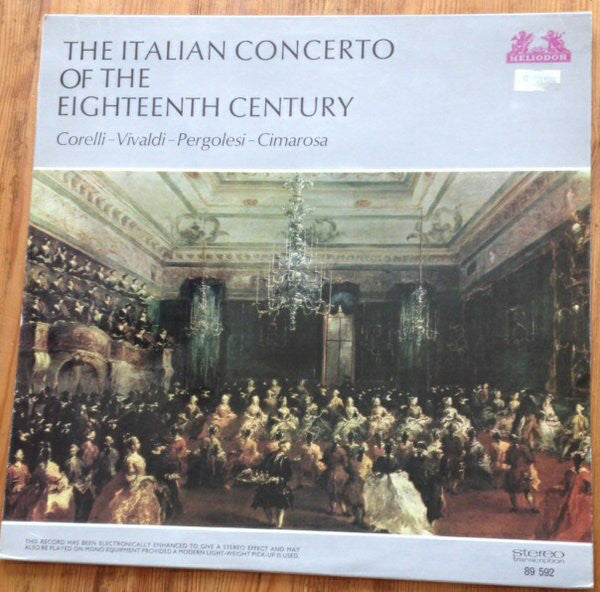 Arcangelo Corelli - Italian Concerto Of The Eighteenth Century - Used