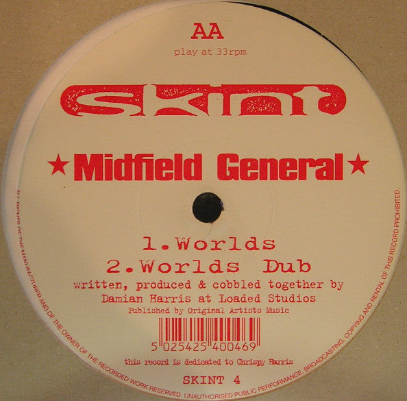 Midfield General - Worlds / Bung - Used Vinyl Record 12"