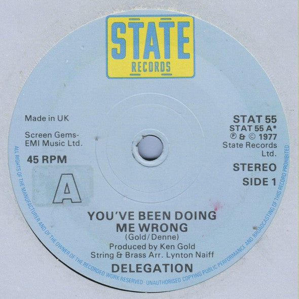 Delegation - You've Been Doing Me Wrong / Baby You're My Mystery - Us