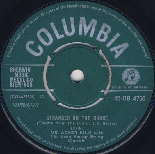 Acker Bilk - Stranger On The Shore - Used Vinyl Record 7"