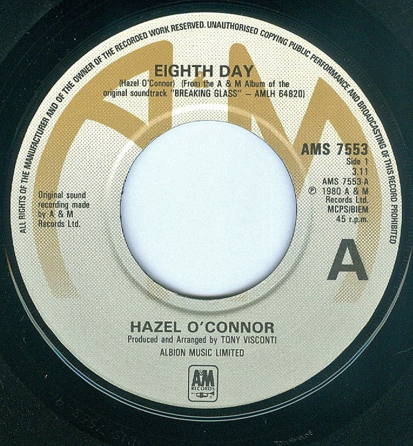Hazel O'Connor - Eighth Day - Used Vinyl Record 7"