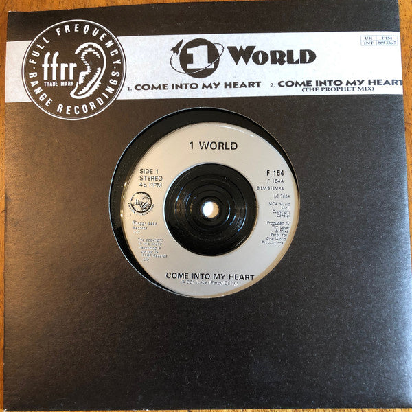 1 World - Come Into My Heart - Used Vinyl Record 7"