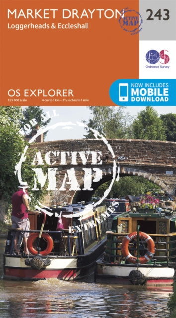 Ordnance Survey - Market Drayton, Loggerheads and Eccleshall : 243 - N