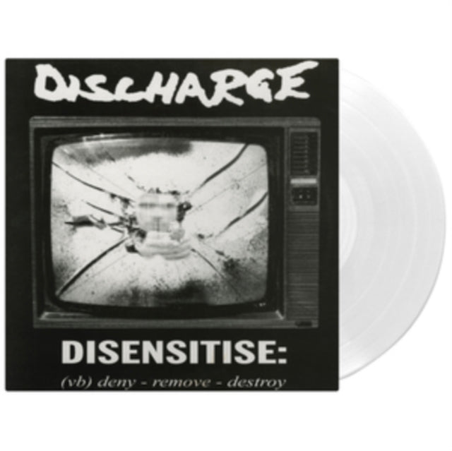 DISCHARGE - DISENSITISE (WHITE VINYL) - Vinyl Record